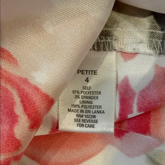 Dress Barn Floral Sheath Dress/ Woman/ Size Petite 4 - Picture 10 of 15